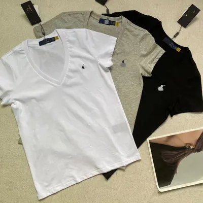 Polo Ralph Lauren V Neck White Casual T-Shirt