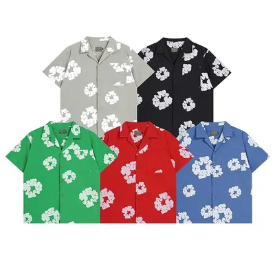 Floral Print Short Sleeve Shirt Multi Color Casual Shirt