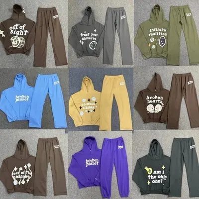 Unisex Hoodie And Pants Set Multi Color Casual Outfit