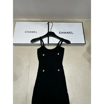 Chanel Knit Dress Black Classic