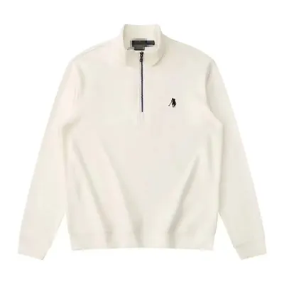 Ralph Lauren Half-Zip White Casual Sweater