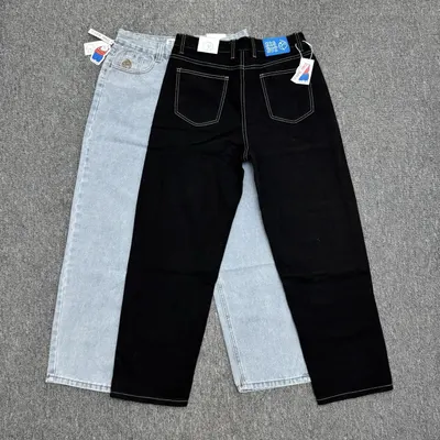 Big Boy Denim Pants Black And Light Blue Classic Fit