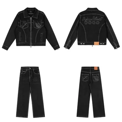 Broken Planet Denim Jacket Black Casual Style