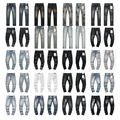 Denim Jeans Multi Color Distressed Style