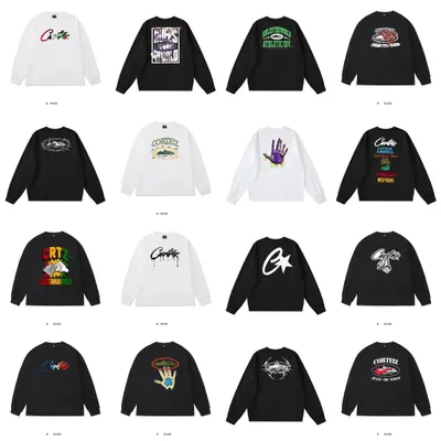 Corteiz Long Sleeve White Graphic Sweatshirt