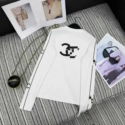 Chanel Logo White Long Sleeve T-Shirt