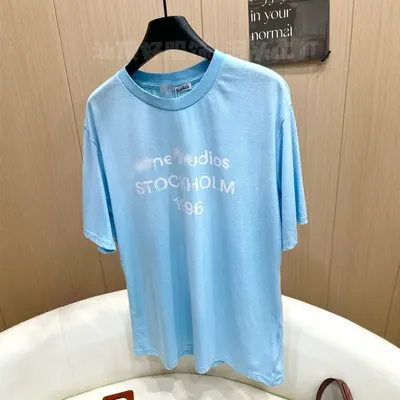 Acne Studios Stockholm 196 Light Blue Casual T-Shirt