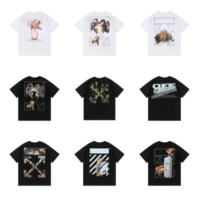 Off-White T-Shirt Black Artistic Print