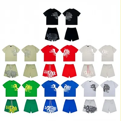 Streetwear Graphic T-Shirt Set Multicolor Casual Outfit