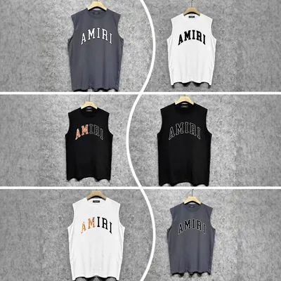 Amiri Logo Sleeveless Black Casual Tank Top