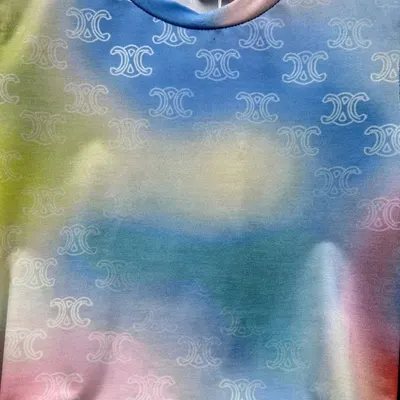 Tie Dye Print Blue Multicolor Casual T-Shirt