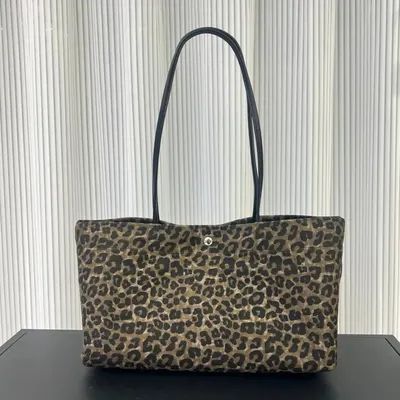 Leopard Print Tote Bag Brown Animal Print Style