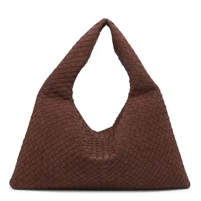 Woven Brown Hobo Tote Bag