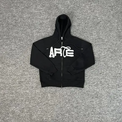 Arte Zip Hoodie Black Streetwear