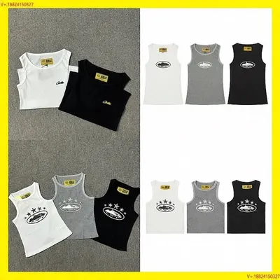 G.B.U Crop Top White Black Gray Casual Tank Tops