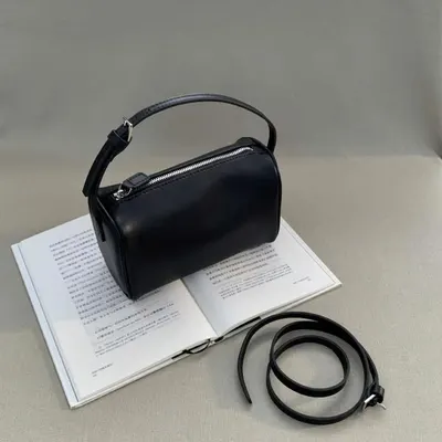 Leather Mini Bag Black Minimalist Handbag