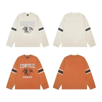 Corteiz Long Sleeve Orange Athletic Sweatshirt