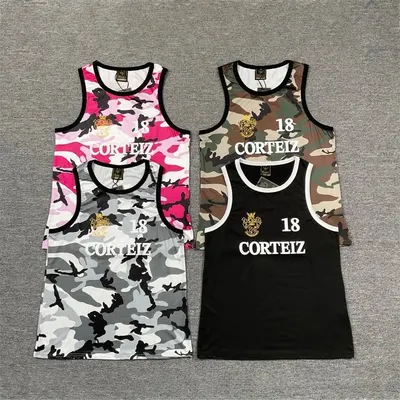 Corteiz 18 Pink Camouflage Sleeveless Jersey