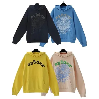 Spider Web Hoodie Black Casual Sweatshirt