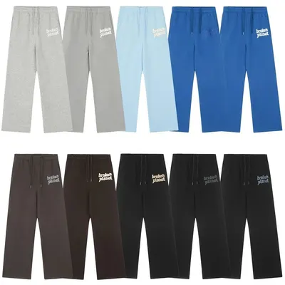 Broken Planet Logo Print Gray Casual Pants