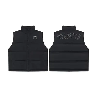 Trapstar Logo Black Puffer Vest