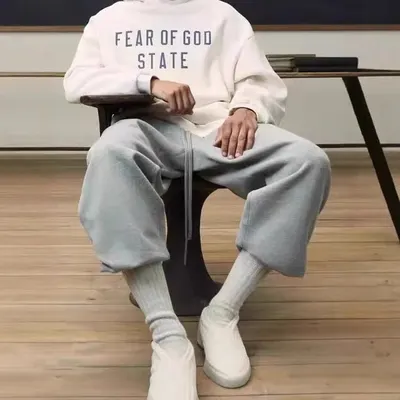 Fear Of God State White Oversized Sweatshirt
