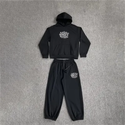 Black Hoodie Pants Set Black Casual Sportswear