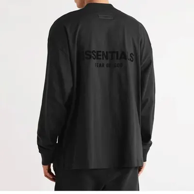 Fear Of God Essentials Black Long Sleeve T-Shirt