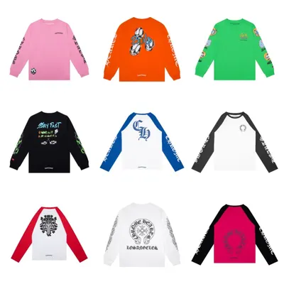 Chrome Hearts Long Sleeve Pink Casual T-Shirt
