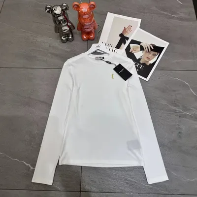 Saint Laurent Long Sleeve White Minimalist T-Shirt